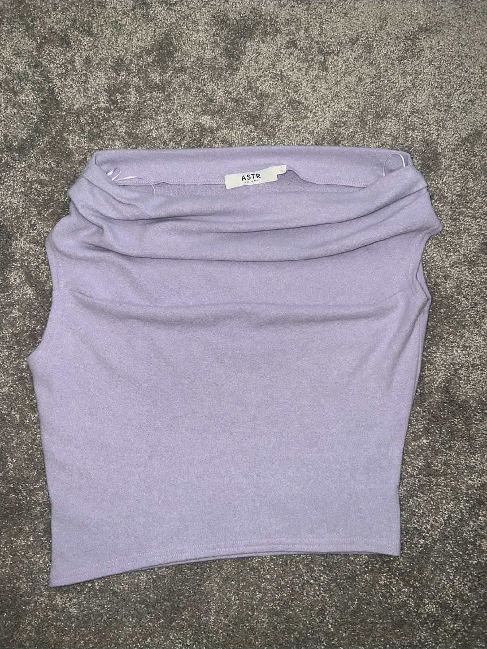 ASTR Asymmetrical Cold Shoulder Top - Lilac